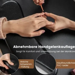 Manicurebord med skuffeskabe & Håndledsstøtte manicure bord sort