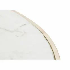 Marmor og jern sidebord - Hvid - 87 x 87 x 51,5 cm