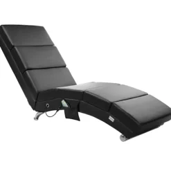 Massagestol med varme – sort, 8 punkter, 5 tilstande