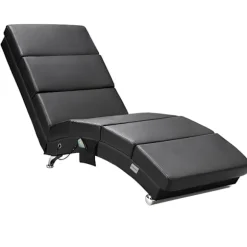Massagestol med varme – sort, 8 punkter, 5 tilstande