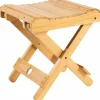 Massivt Træ Foldeskammel - Bærbar Skammel til Hjemmet, Gaming, Fiskeri, Fungerer i Soveværelser, Have, Træ, 29x28x26 cm