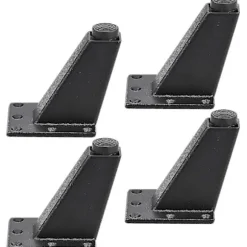 Møbelben 4 stk Sort Justerbare Møbelben, Møbel Hypotenuse Aluminium Lejer