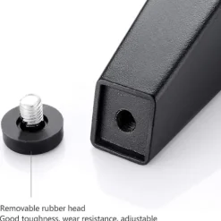 Møbelben 4 stk Sort Justerbare Møbelben, Møbel Hypotenuse Aluminium Lejer