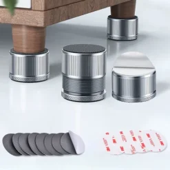 Møbelben 1 tomme justerbare, 4 stk. Metal Sengeben Løftehøjde 1"-1,7", Kraftige Sofaben (Small - Grå - 4 stk.) Grey