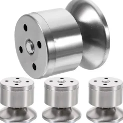 Møbelben Metal Hardware Fod Højdejusterbare Møbelejere 4 stk. Sølv Firkantet Design