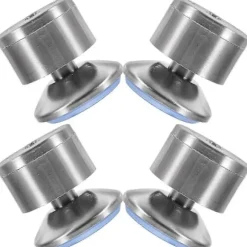 Møbelben Metal Hardware Fod Højdejusterbare Møbelejere 4 stk. Sølv Firkantet Design
