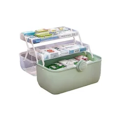 Medicinsk Opbevaringsboks 3 Lag Medicinboks Husholdningsmedicinbeholder GREEN