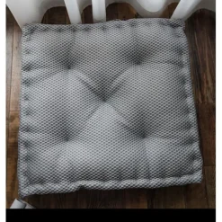 Memory Foam Honeycomb Skridsikker Ryglæn 17,72"x17,72" Stol/pude, Grå