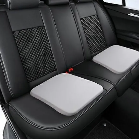 Memory Foam Siddepude med Bindebånd Langsom Rebound Fire Sæsoner Skridsikker Vaskbar-Perfekt black Large