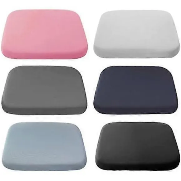 Memory Foam Siddepude med Bindebånd Langsom Rebound Fire Sæsoner Skridsikker Vaskbar-Perfekt black Large