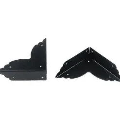 Metal Kasse Hjørnebeskytter Sort Kant Sikkerhedsbumpere Møbelhjørnebeskytter Side Længde 7*7*2CM Pakke med 12