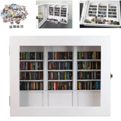 Mini Bibliotek Anti- Bogreol Træ Miniature Ornament Dukkehjem A