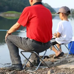 Mini Foldestol Udendørs, Mini Camping Skammel, Foldeskammel, Lille Sammenklappelig Campingstol til Fiskeri, Camping, Rejser, Vandreture, Have