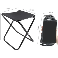 Mini Foldestol Udendørs, Mini Camping Skammel, Foldeskammel, Lille Sammenklappelig Campingstol til Fiskeri, Camping, Rejser, Vandreture, Have