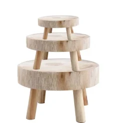 Mini Træskammel Display Plantestativ Dekorativt Træ Plantestativ Bonsaiholder til Indendørs Udendørs Hjem Have C