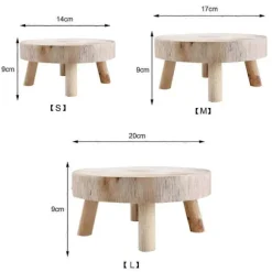 Mini Træskammel Display Plantestativ Dekorativt Træ Plantestativ Bonsaiholder til Indendørs Udendørs Hjem Have C