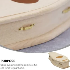 Miniature Trækiste Hjem DIY Fe Dekoration Mini Møbelkiste