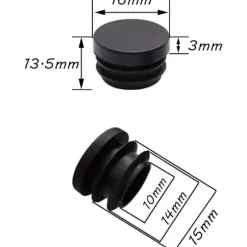 16mm Stolefod 32 stk. Stolefod Rund Plastik Hætte Endestykker til Stol Rør Stolebensbeskytter