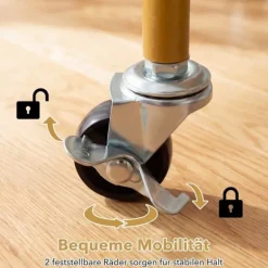 Mobilt sidebord i to niveauer med overflade af imiteret marmor