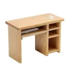Moderne computerbord med mus & tastatur bakke til soveværelse, studie eller dukkehusmøbler - pladsbesparende design (Fww)