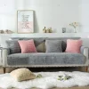 Moderne enkel plys sofa pude, universel all-inclusive varm og tyk sofaovertræk, tatami karnap pude (Grå, pudebetræk 30*50 (uden kerne))