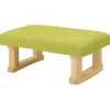 Moderne fodskammel, fodskammel til sofaer, polstret fodskammel, egnet til stuer, soveværelser og kontorer (grøn).