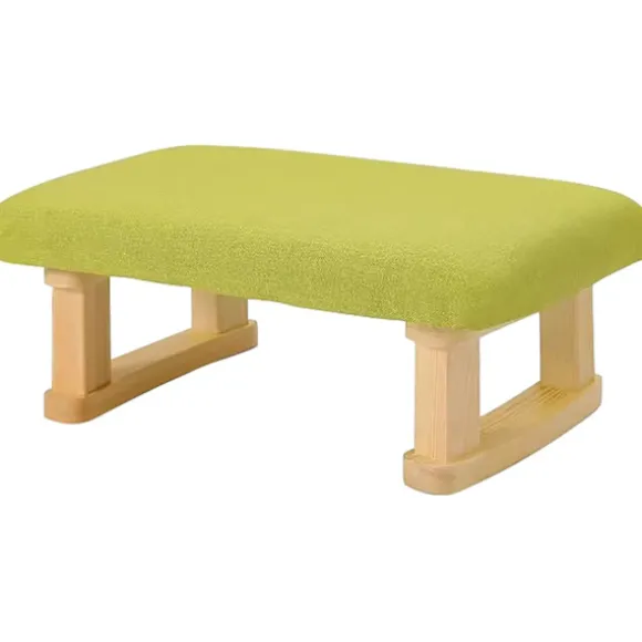 Moderne fodskammel, fodskammel til sofaer, polstret fodskammel, egnet til stuer, soveværelser og kontorer (grøn).