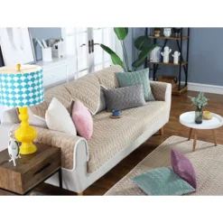 Moderne minimalistisk sofa pude, behagelig blød sofa pudebetræk (kaffe farve, pudebetræk med indre kerne 45*45)