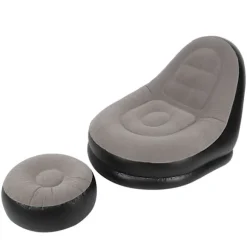 Moderne oppustelig sammenklappelig hvilestol sofa stol med fodskammel til stue balkon have
