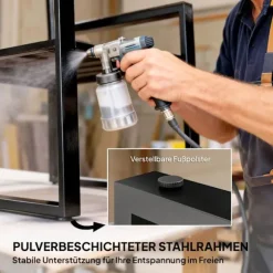 Modulært balkonmøbelsæt med hynder, 3 dele