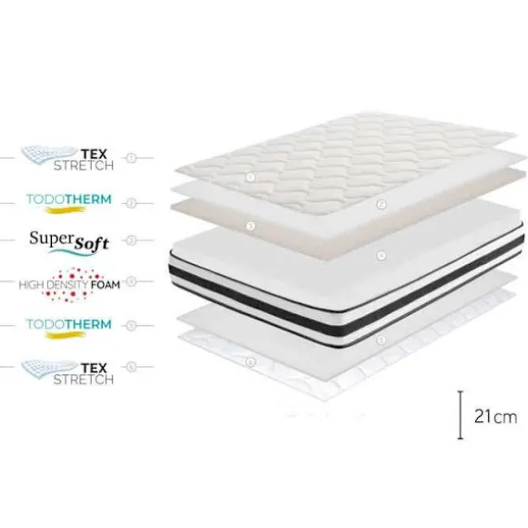 Moonia | Skummadras | Maxim 21cm | 160 X 190cm | Medium Fasthed