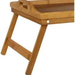 Morgenmad på sengen bakke eller TV bakke - Bambus - på foldbare ben