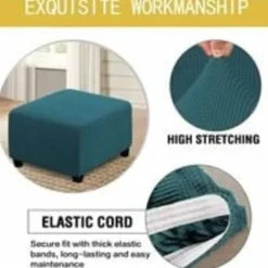 (mørkeblå) Stretch Slipcovers, Square Spandex Fabric Slipcovers