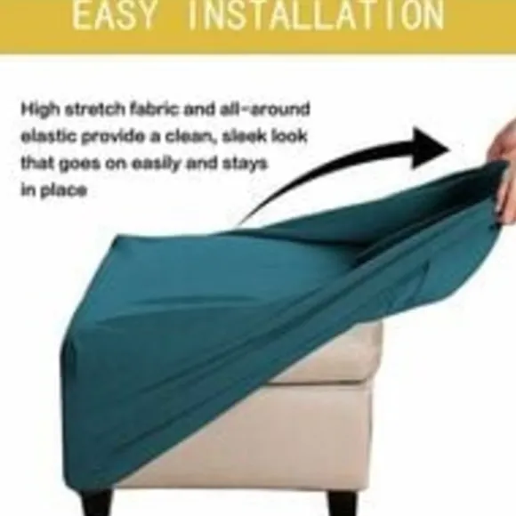 (mørkeblå) Stretch Slipcovers, Square Spandex Fabric Slipcovers
