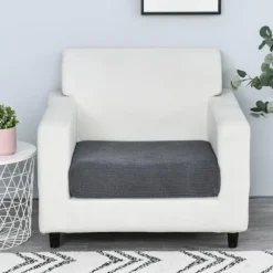 Mørkegrå; Ekstra stort enkelt sofabetræk, bredde 65-95 cm, længde 65-95 cm; Nordisk minimalistisk stil majsfleece sofabetræk, fuldt dækkende elastisk hynde Single-seater | Fyndiq