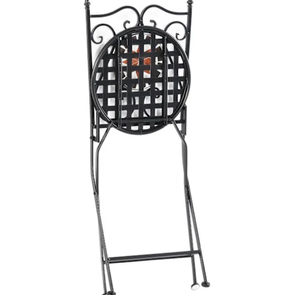 Nancy's Bettendorf Tuinsetgruppe - 3-Delig Mozaiektafel - 2 Opklapbare Stoelen - Metaal - Veelfarvet
