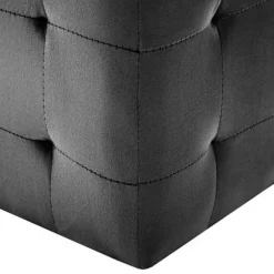 Natborde - Eksklusiv Hjem - 2 stk - Sort - Velourstof - 30x30x30 cm Sort