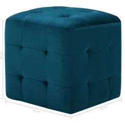Natskabe - Maison Exclusive - 2 stk - Velours stof - Blå - 30x30x30 cm Blå