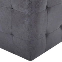 Natteborde - Eksklusivt Hus - 2 stk - Syntetisk ruskind - 30x30x30 cm - Moderne Grå
