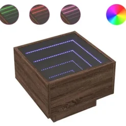 Nattesengetøj - Eksklusiv bolig - Uendelig LED - Brun eg - 40x40x30 cm brun eg