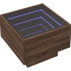 Nattesengetøj - Eksklusiv bolig - Uendelig LED - Brun eg - 40x40x30 cm brun eg