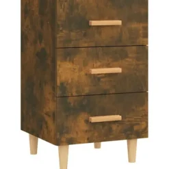 Natteskab - Eksklusivt Hus - Røget Eg - 3 skuffer - Ingeniørtræ 40x40x66 cm Røget eg