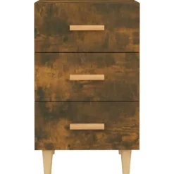 Natteskab - Eksklusivt Hus - Røget Eg - 3 skuffer - Ingeniørtræ 40x40x66 cm Røget eg