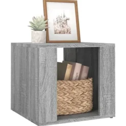 Natteskab - Sonoma grå - 41x40x36 cm - Ingeniørtræ - Stort opbevaring Sonoma grå