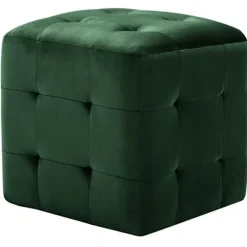 Nattieborde - Maison Exclusive - 2 stk - Grøn - Velourstof - 30x30x30 cm Grøn