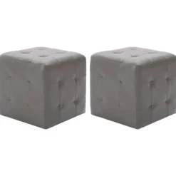Nattøjler - Maison Exclusive - 2 stk - Syntetisk læder - 30x30x30 cm - Grå Grå
