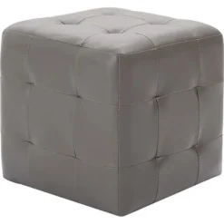 Nattøjler - Maison Exclusive - 2 stk - Syntetisk læder - 30x30x30 cm - Grå Grå