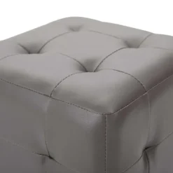 Nattøjler - Maison Exclusive - 2 stk - Syntetisk læder - 30x30x30 cm - Grå Grå