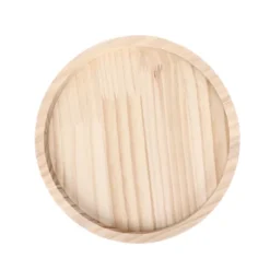 Naturlig Bambus Clip-On Bakke 25cm Rund Sofa Armlænsbord til Snacks Kaffe Te Fjernbetjening