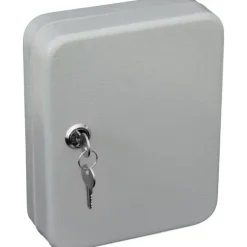 Nøgleskab med 20 kroge | Vægskab til opbevaring af 20 nøgler | Nem installation vægmonteret | 20 x 16 x 8 cm